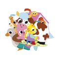 Veľké samolepky Farma Farm Animals Big Stickers Janod 50 kusov od 18 mes J09188