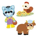 Veľké samolepky Farma Farm Animals Big Stickers Janod 50 kusov od 18 mes J09188
