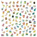 Samolepky Dinosaurus Stickers Janod 100 kusov J09189