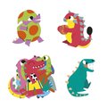 Samolepky Dinosaurus Stickers Janod 100 kusov J09189