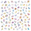 Samolepky Jednorožce Unicorns Stickers Janod 100 kusov J09190