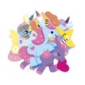 Samolepky Jednorožce Unicorns Stickers Janod 100 kusov J09190