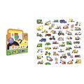 Veľké samolepky Dopravné prostriedky Fun Vehicles Big Stickers Janod 50 kusov od 18 mes J09191