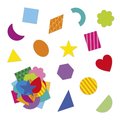 Samolepky Geometrické tvary Geometric Shapes Stickers Janod 300 kusov J09192