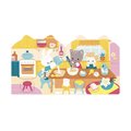 Kniha samolepiek Dom The House Stickers Book Janod 7 predlôh od 18 mes J09197