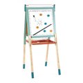 Drevená magnetická tabuľa Scalable Magnetic Board Janod obojstranná polohovateľná mentolová 22 doplnkov J09625