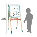 Drevená magnetická tabuľa Scalable Magnetic Board Janod obojstranná polohovateľná mentolová 22 doplnkov J09625