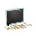 Drevený kufrík s magnetickou tabuľou 4v1 Slate Janod 4 aktivity a 42 magnetiek J09626