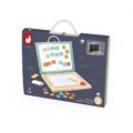 Drevený kufrík s magnetickou tabuľou 4v1 Slate Janod 4 aktivity a 42 magnetiek J09626