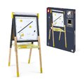 Drevená magnetická tabuľa Adjustable Board Janod obojstranná polohovateľná žlto-šedá 14 doplnkov J09630