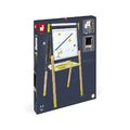 Drevená magnetická tabuľa Adjustable Board Janod obojstranná polohovateľná žlto-šedá 14 doplnkov J09630