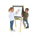 Drevená magnetická tabuľa Adjustable Board Janod obojstranná polohovateľná žlto-šedá 14 doplnkov J09630