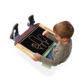 Drevená magnetická tabuľa na stôl White and Blackboard Table Janod obojstranná hnedo-zelená 4 doplnky J09631