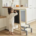 Drevená učiaca veža 3v1 Learning Table Janod so schodíkmi a tabuľou od 18 mes J09640