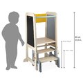 Drevená učiaca veža 3v1 Learning Table Janod so schodíkmi a tabuľou od 18 mes J09640