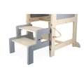 Drevená učiaca veža 3v1 Learning Table Janod so schodíkmi a tabuľou od 18 mes J09640