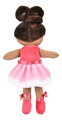 Bábika baletka My Ballerina Doll Pink Jolijou 20 cm s ružovou sukničkou z jemného textilu od 12 mes JJ6060