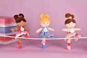 Bábika baletka My Ballerina Doll Pink Jolijou 20 cm s ružovou sukničkou z jemného textilu od 12 mes JJ6060