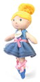 Bábika baletka My Ballerina Doll Blue Jolijou 20 cm s modrou sukničkou z jemného textilu od 12 mes JJ6061