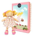 Bábika Strawberry Pretty Jolijou 28 cm s blond vláskami vo vzorovaných šatách od 0 mes JJ6064