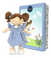 Bábika Océane Pretty Jolijou 28 cm s hnedými vláskami v prúžkovanom overale od 0 mes JJ6065