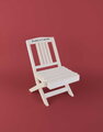 Drevená skladacia stolička pre bábiky Folding Chair My little furniture Jolijou pre bábiky a plyšové hračky s veľkosťou 35 cm JJ6070
