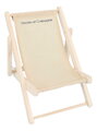 Drevená plážová stolička pre bábiky Folding Deckchair My little furniture Jolijou pre bábiky a plyšové hračky s veľkosťou 35 cm