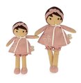 Bábika pre bábätká Amandine Doll Tendresse Kaloo 25 cm v ružových šatách z jemného textilu od 0 mes