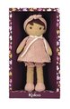 Bábika pre bábätká Amandine Doll Tendresse Kaloo 25 cm v ružových šatách z jemného textilu od 0 mes