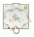 Textilná hracia skrinka Obláčik Little Rabbit Musical Fabric Box Petites Chansons Kaloo s dreveným krúžkom oranžová od 0 mes