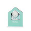 Plyšový zajačik BeBe Pastel Chubby Kaloo 25 cm pre najmenšie deti v darčekovom balení tyrkysovo-krémový