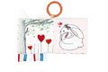 Textilná knižka zajac The Rabbit in Love Activity Book Kaloo s krúžkom pre najmenších od 0 mes