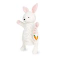 Plyšový zajačik bábkové divadlo Robin Rabbit Kachoo Kaloo s príveskom mrkvička 30 cm pre najmenších od 0 mes