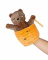 Plyšový medveď bábkové divadlo Ted Bear Kachoo Kaloo prekvapenie v úli 25 cm pre najmenších od 0 mes