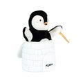Plyšový tučniak bábkové divadlo Gabin Penguin Kachoo Kaloo prekvapenie v iglú 25 cm pre najmenších od 0 mes