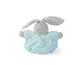 Plyšový zajačik Plume Chubby Kaloo šedo-akvamarínový 18 cm v darčekovom balení pre najmenších od 0 mes