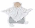 Textilný medveď šedý Organic Cotton Doudou Bear Grey Kaloo na maznanie do postieľky 20 cm v darčekovom balení od 0 mes