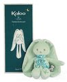 Bábika zajačik s dlhými uškami Doll Rabbit Aqua Lapinoo Kaloo zelený 25 cm z jemného materiálu v darčekovej krabičke od 0 mes