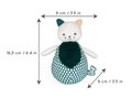 Plyšová mačička pre rozvoj zmyslov bábätka Cat Tumbler Stimuli Kaloo zelená 16,5 cm od 0 mes