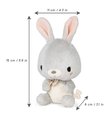 Plyšový zajačik Bonbon Rabbit Plush Bunny Kaloo šedý 15 cm z jemnej plyše od 0 mes