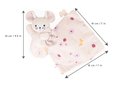 Plyšová myška na maznanie Mouse Carré Doudou Kaloo ružová 14 cm z jemného materiálu v darčekovom balení od 0 mes