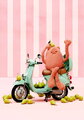 Plyšová príšerka s hruškou Britney Pear MIAM! Doudou et Compagnie ružová 60 cm od 0 mes KI4617