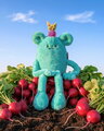 Plyšová príšerka s reďkovkou Billie Radish MIAM! Doudou et Compagnie modrá 60 cm od 0 mes KI4626