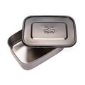 Box na desiatu Lunchbox Black Nickel Jeune Premier 100% nehrdzavejúca oceľ luxusné prevedenie 21*16 cm