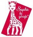 Drevené písmeno F Sophie The Giraffe Janod lepiace 7 cm oranžové/tyrkysové od 3 rokov