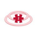 Set de inele de aruncare active pentru dezvoltarea coordonării MUFFIK 2 bucăți, diametru lila