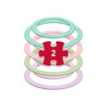 Set de inele de aruncat active pentru dezvoltarea coordonării MUFFIK 2 bucăți, diametru 11,5 cm, verde mentă pastel