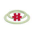 Set de inele de aruncare active pentru dezvoltarea coordonării MUFFIK 2 bucăți, diametru 11,5 cm, turcoaz pastel