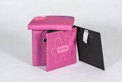 Cutie de depozitare pentru perne ortopedice mici MUFFIK roz, capacitate 30 kg, 35*35*35 cm
