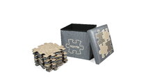 Cutie de depozitare pentru perne ortopedice, mică MUFFIK gri, capacitate 30 kg, 35*35*35 cm